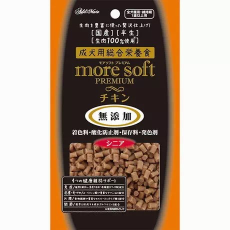 （株）ペティオ　プロショップ事業部 more softプレミアム チキン シニア 60g 犬 フード ソフト（半生 モイスト） 4903588138430 {NP}
