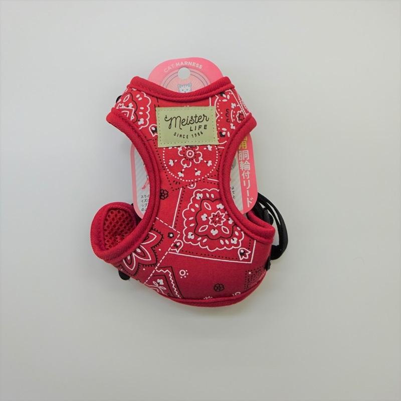 カワノ産業（株） キャットソフティハーネスリードバンダナ赤 猫 用品 引き紐 4960638026130 {NP}