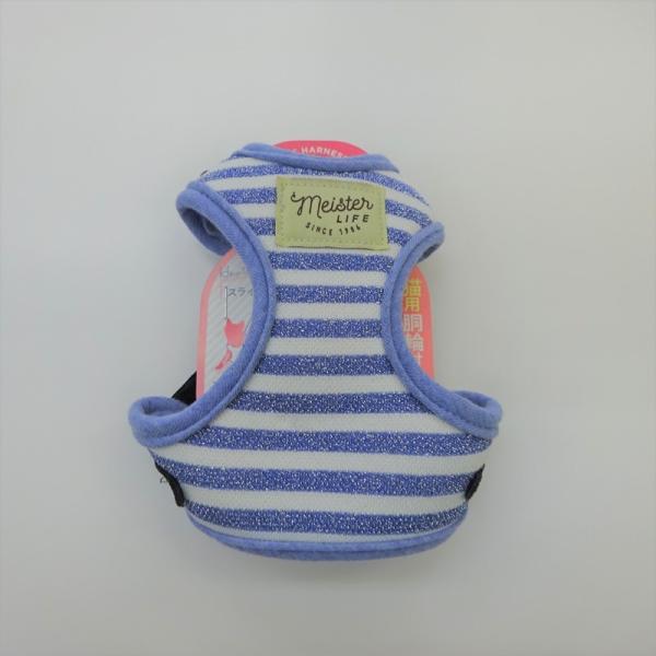 カワノ産業（株） キャットソフティハーネスリードラメボーダーブルー 猫 用品 引き紐 4960638126151 {..