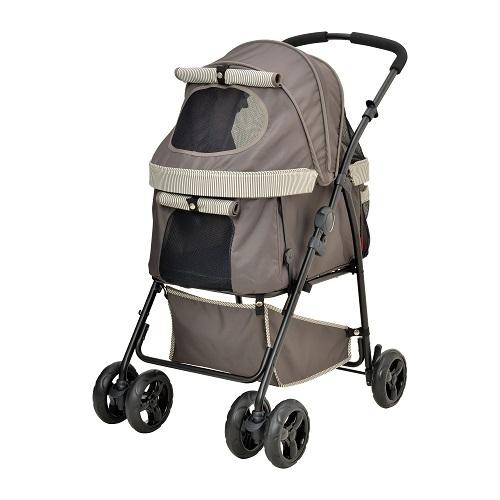 ジェックス（株）CA事業部 わんわんカート多頭用DXplus ストライプグリーン 犬 用品 バスケット（キャリー等） 4972547926579 {SK}