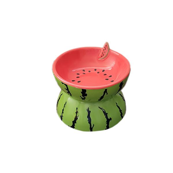 (株)ペティファーム 陶器製脚付フードボウル フルーツスイカ 犬用品 日用品 食器 4580756812059 {SK}