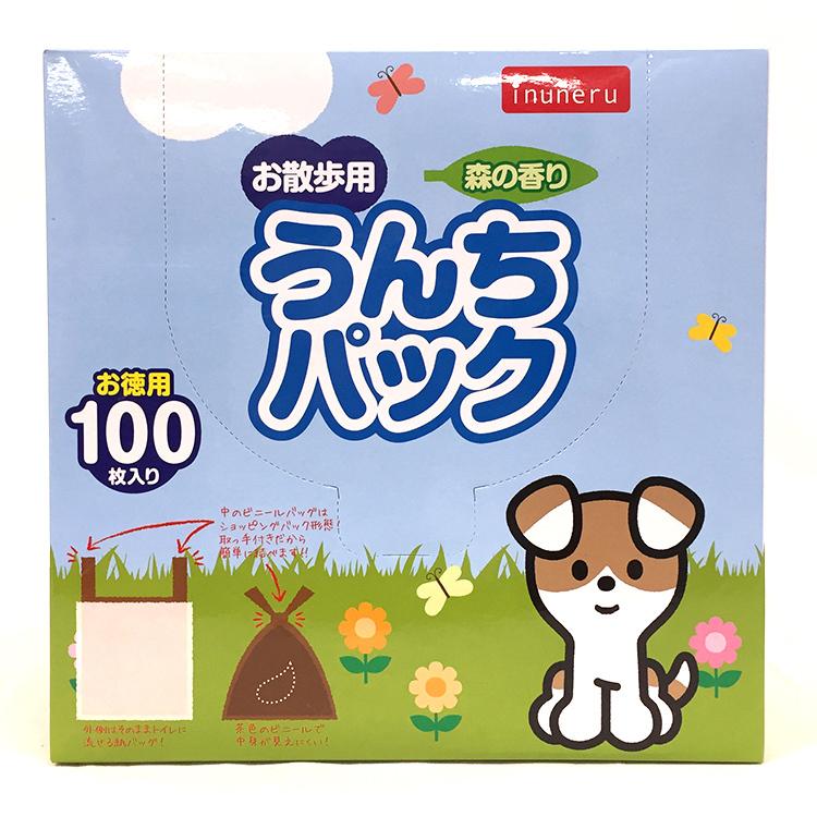 ペットライブラリー(株) INUNEKONERU 取っ手の付いたうんちパック 100枚 犬用品 日用品 衛生用品 4582191689999 {SK}