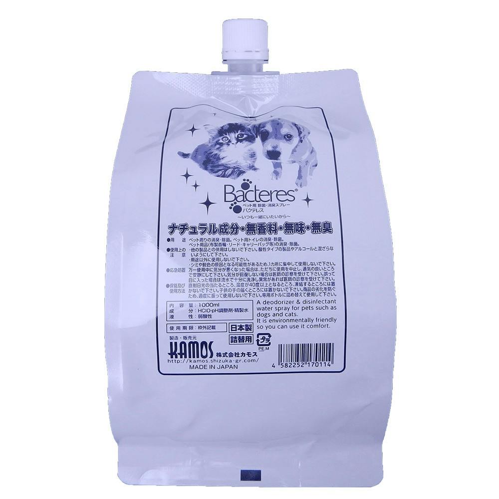 (株)カモス バクテレス1000詰替 1000ml 犬用品 日用品 除菌・消臭・芳香剤 4582252170114 {SK}