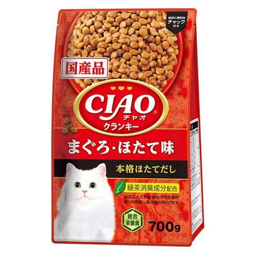 いなばペットフード(株) CIAOクランキー まぐろ・ほたて味 本格ほたてだし 700g 猫用品 フード ドライ ..