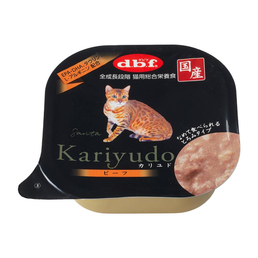乐天商城 - デビフペット(株) KARIYUDO（カリユド） ビーフ 95g 猫用品 フード ウェット 総合栄養食 4970501033950 {NP}