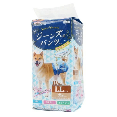 ドギーマンハヤシ(株)用品営業部 ジーンズ風パンツ LL 10枚 犬用品 日用品 衛生用品 4976555850673 {SK}