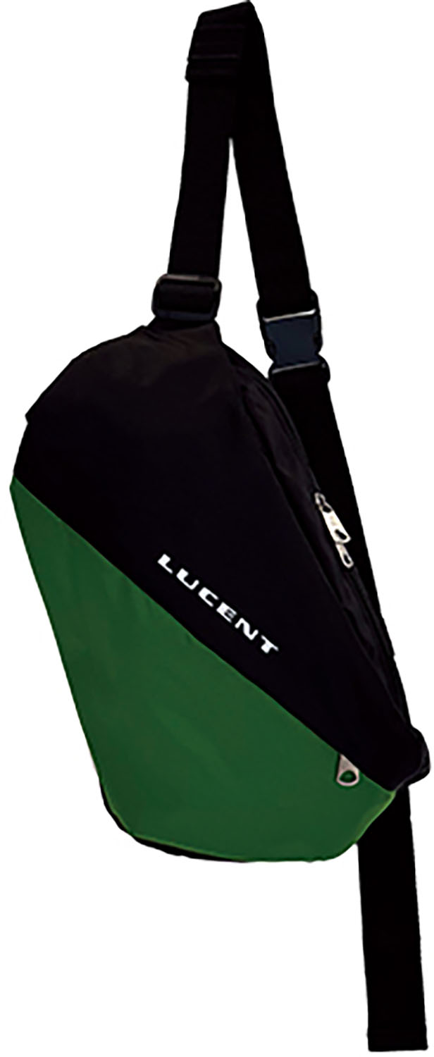 品名：LUCENTスリングバッグGRカラー名：グリーン商品本体サイズ（高さ×幅×奥行）：幅21×高さ39×奥行8cm商品の説明：ナイロン製のスリングバッグです。素材・材質：ポリエステル100%機能：ナイロン原産国：中国テニス / バッグ / ケース / ショルダーバッグ / シンプル / スポーティー / XLB3905-