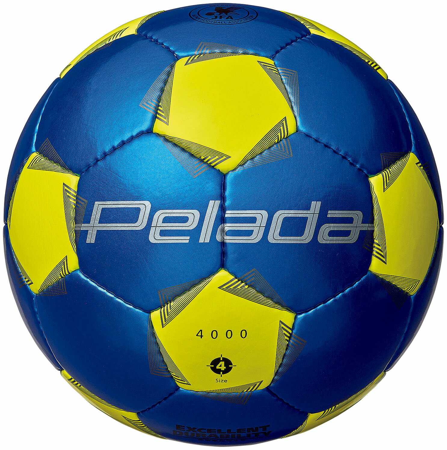 molten （モルテン） サッカー ボール ペレーダ 4000 4 号青黄 【メタリックブルー】 F4K4000-BY ボール4号 サッカーボール ブルー 青 25SS {SK}