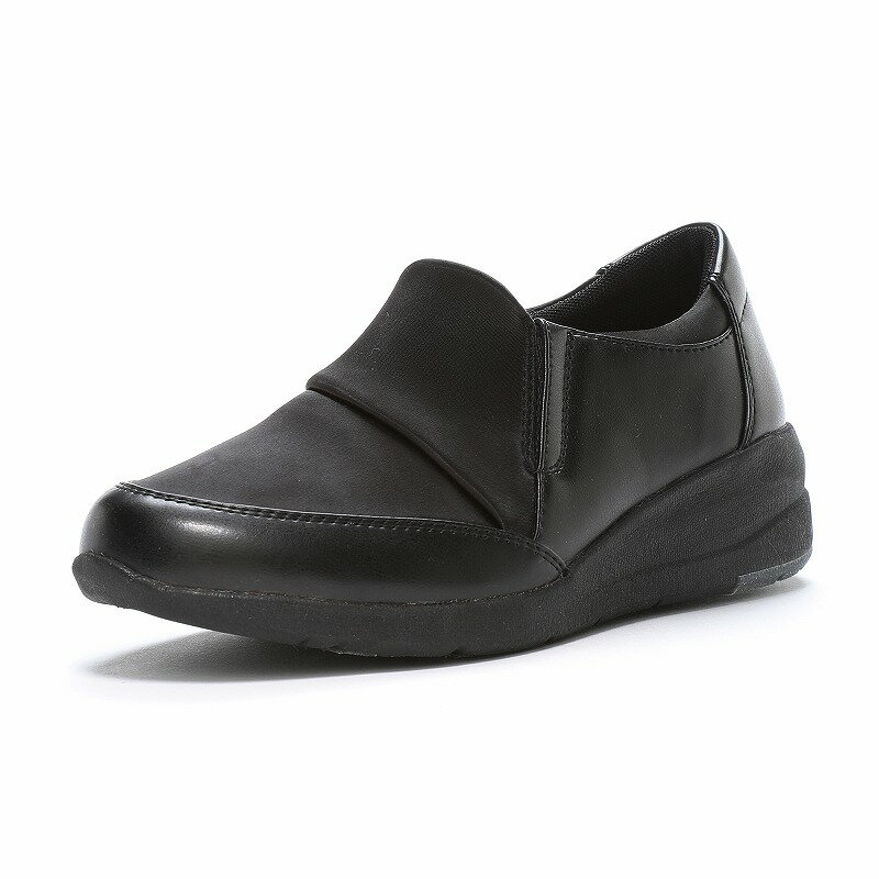 Moonstar（ムーンスター） スリッポン EVE （イブ） EVE 331 【ブラック】 12422376 コンフォートシューズ ヒール高4.5cm クッション性..