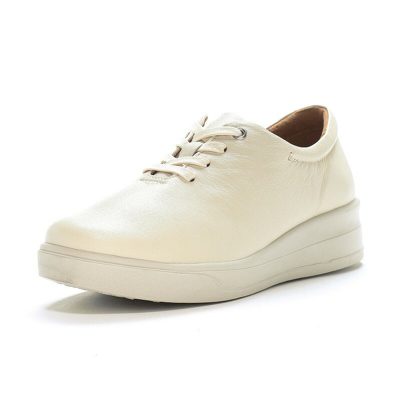 Moonstar（ムーンスター） スニーカー SPORTH （スポルス） SP9004 【アイボリー】 42301091 国産 コンフォートシューズ 衝撃吸収性 軽量 撥水加工 ヒール高4cm ダブルクッション 幅広 レディース 女性用 肌 25 {SK}(4)