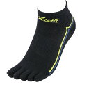NISHI(ニシ) スポーツ ランニング T&F プラクティス5フィンガーソックス(2足組) 【ブラック/イエロー】 2811A033 001 メンズ・レディー...