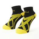 NISHI(ニシ) スポーツ ランニング VXホールドスプリントソックス 【ブラック/イエロー】 3813A052 0702 メンズ・レディース 男性用・女性用...