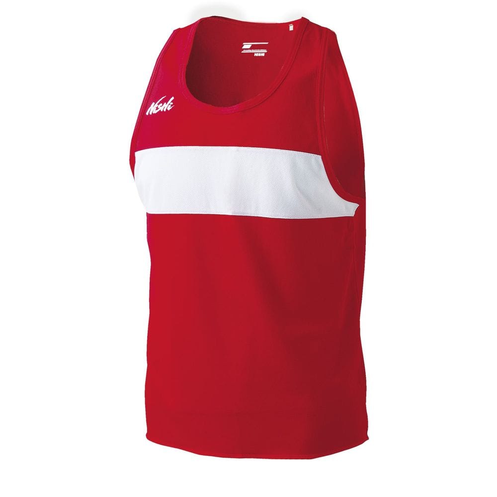 NISHI(ニシ) ランニング 陸上 ランニングトップ LADIES' 【レッド/ホワイト】 N65L015 0601 レディース 女性用 赤 白 {NP}
