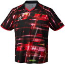 Nittaku (ニッタク) 卓球 ゲームシャツ・パンツ スカイステラシャツ 【レッド】 NW-2213 20 ゲームシャツ ウェア Tシャツ トップス メンズ・レディース 男性用・女性用 ジュニア・キッズ 子供用 赤 24SS {NP}