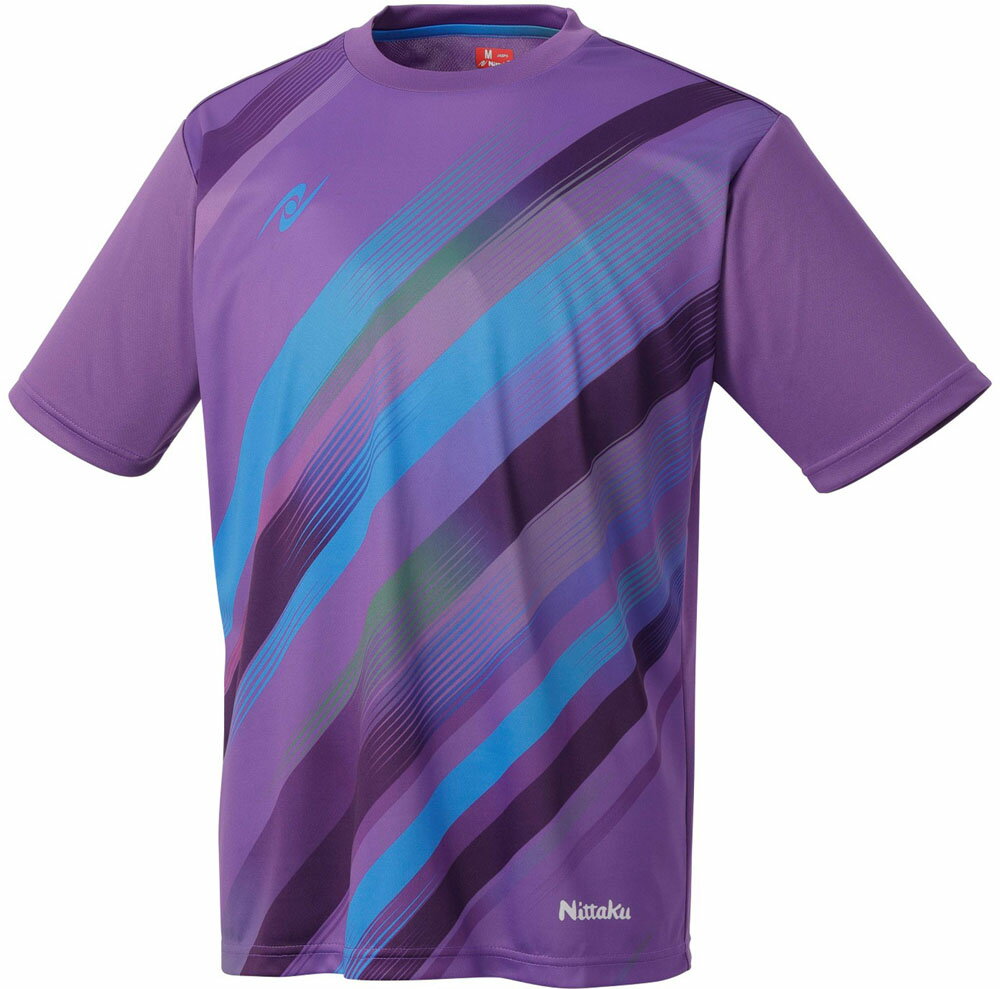 Nittaku （ニッタク） 卓球 Tシャツ フリートTシャツ 【パープル】 NX2012 50 半袖Tシャツ 練習着 ウェア トップス メンズ・レディース 男性用・女性用 紫 23 {NP}