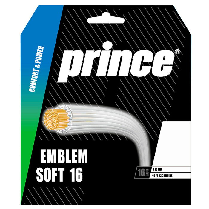  Prince （プリンス） テニス ストリングス EMBLEM SOFT 16  7JJ046 BLK ガット グッズ メンズ・レディース 男性用・女性用 グローブライド株式会社 ブラック 黒 2026 {NP}