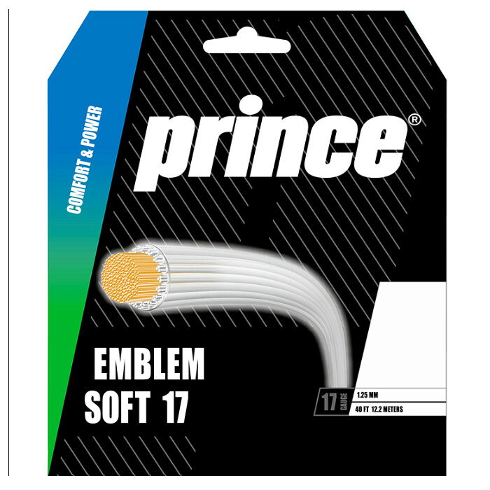 Prince （プリンス） テニス ストリングス EMBLEM SOFT 17  7JJ047 BLK ガット グッズ メンズ・レディース 男性用・女性用 グローブライド株式会社 ブラック 黒 2026 {NP}