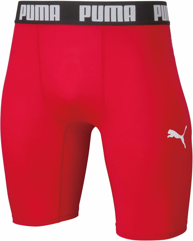 PUMA（プーマ） サッカー・フットサル インナーウェア コンプレッション ショートタイツ パンツ・スパッツ・ストッキング 【レッド】 ジュニア・キッズ 子供用 656334 01 {NP}