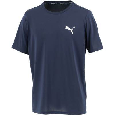 PUMA プーマ トレーニング・フィットネス Tシャツ 半袖 ショートスリーブ ACTIVE スモールロゴ Tシャツ 【ピーコート】 588866 06 メンズ 男性用 PEACOAT 紺 {NP}