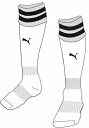 PUMA(プーマ) サッカー・フットサル ストッキング・ソックス・靴下 ラインイリ ジュニア ストッキング 【ホワイト】 ジュニア・キッズ 子供用 729882 04 {NP}