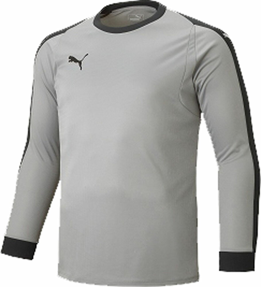 PUMA(プーマ) サッカー・フットサル ゲームシャツ・パンツ LIGA GKシャツ パッド付き ユニホーム ゴールキーパーウェア Tシャツ 長袖〈ロングスリーブ〉 【シルバー/ブラック】 メンズ 男性用 729965 05 {NP}ネット通販 サッカー 用品 セール