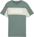 PUMA (プーマ) マルチスポーツ Tシャツ ESS BLOCK Tシャツ B 【グリーン】 687828 30 TシャツJR Tシャツ ボーイズ キッズ 子...