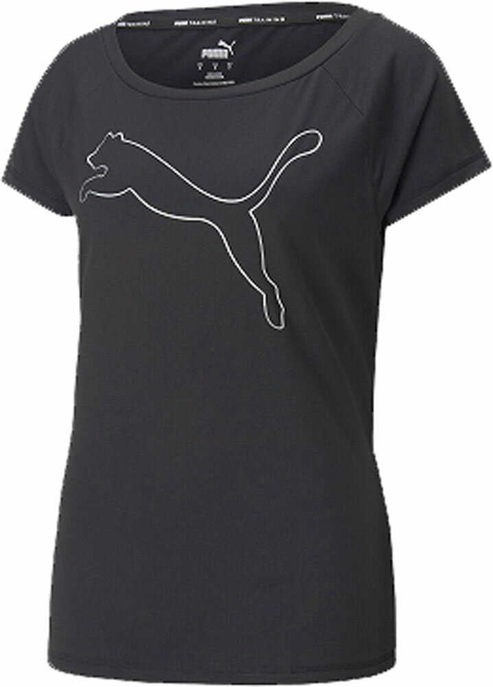 PUMA (プーマ)ランニング TシャツAIN FAV JERSEY CAT (トレーニング ファブ ジャジー キャット)ショートスリーブ Tシャツ レディース 女性用 ジョギング ジム 【プーマ ブラック(01)】 黒 522853 {NP}