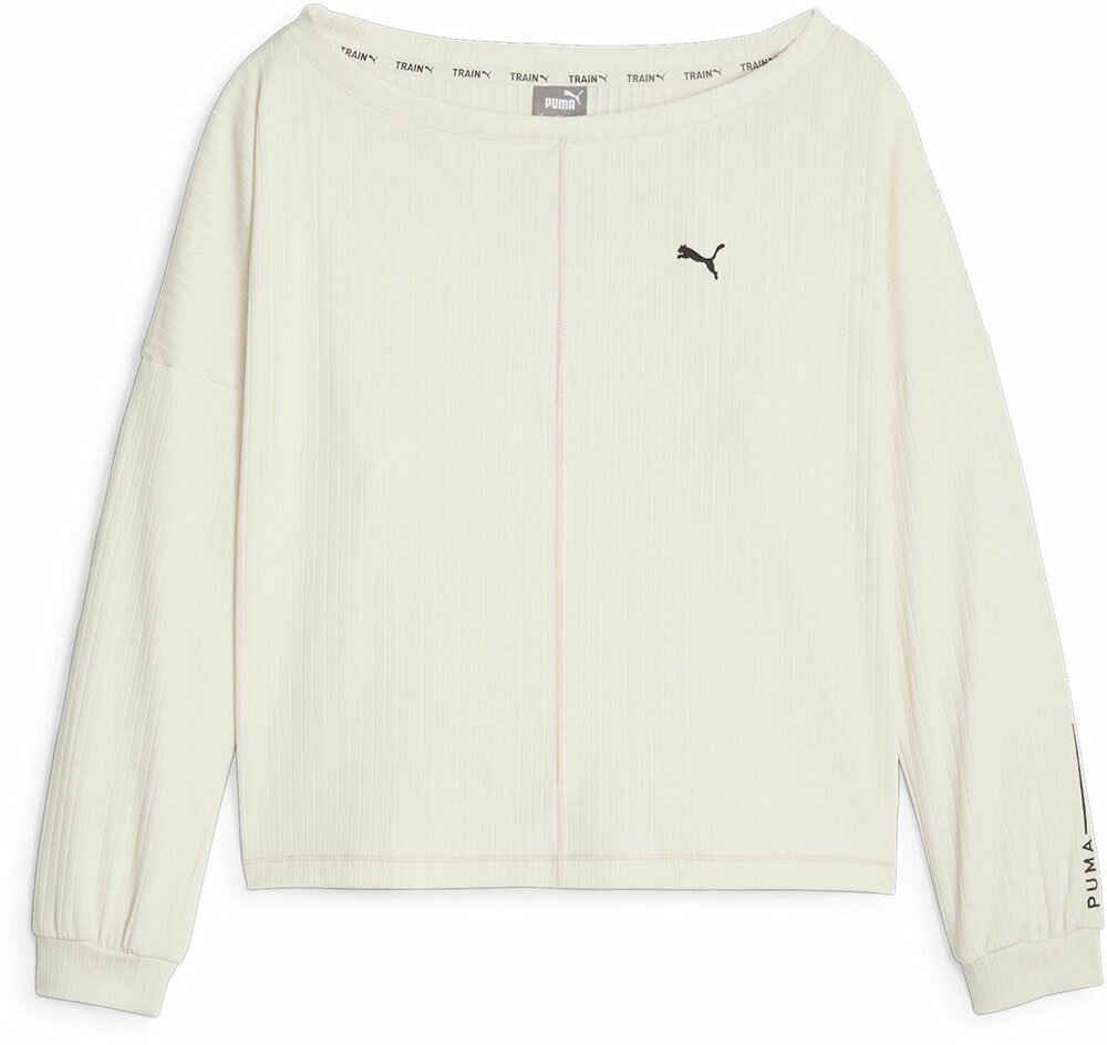 PUMA (プーマ) フィットネス・トレーニング・ヨガ Tシャツ STUDIO UNWIND (スタジオ アンウィンド) ロングスリーブ Tシャツ レディース 女性用 ジョギング ピラティス ジム 【アルペンスノー(87)】 白 524607 {NP}