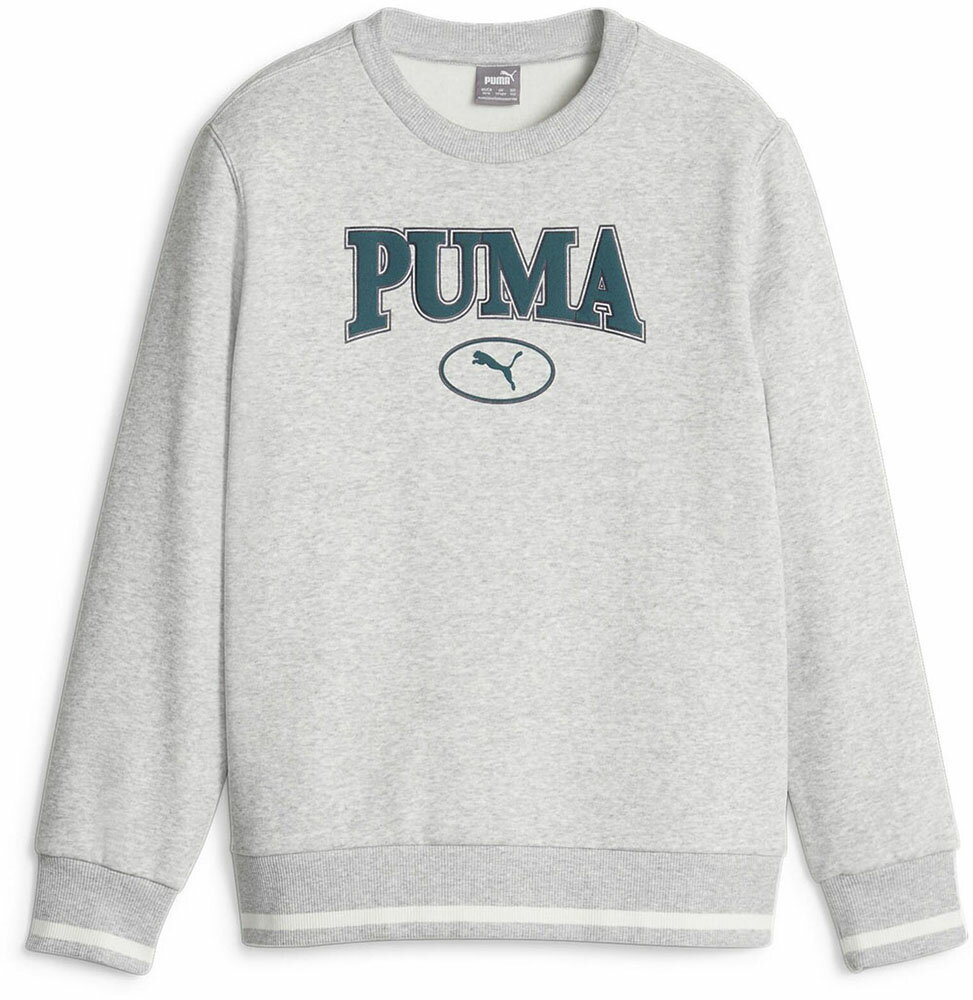 PUMA (プーマ) フィットネス・トレーニング スウェット・トレーナー PUMA SQUAD (プーマ スクワッド) クルースウェット ジュニア・キッズ 子供用 ジョギング ランニング ジム 【ライトグレーヘザー(40)】 灰 678520 {SK}