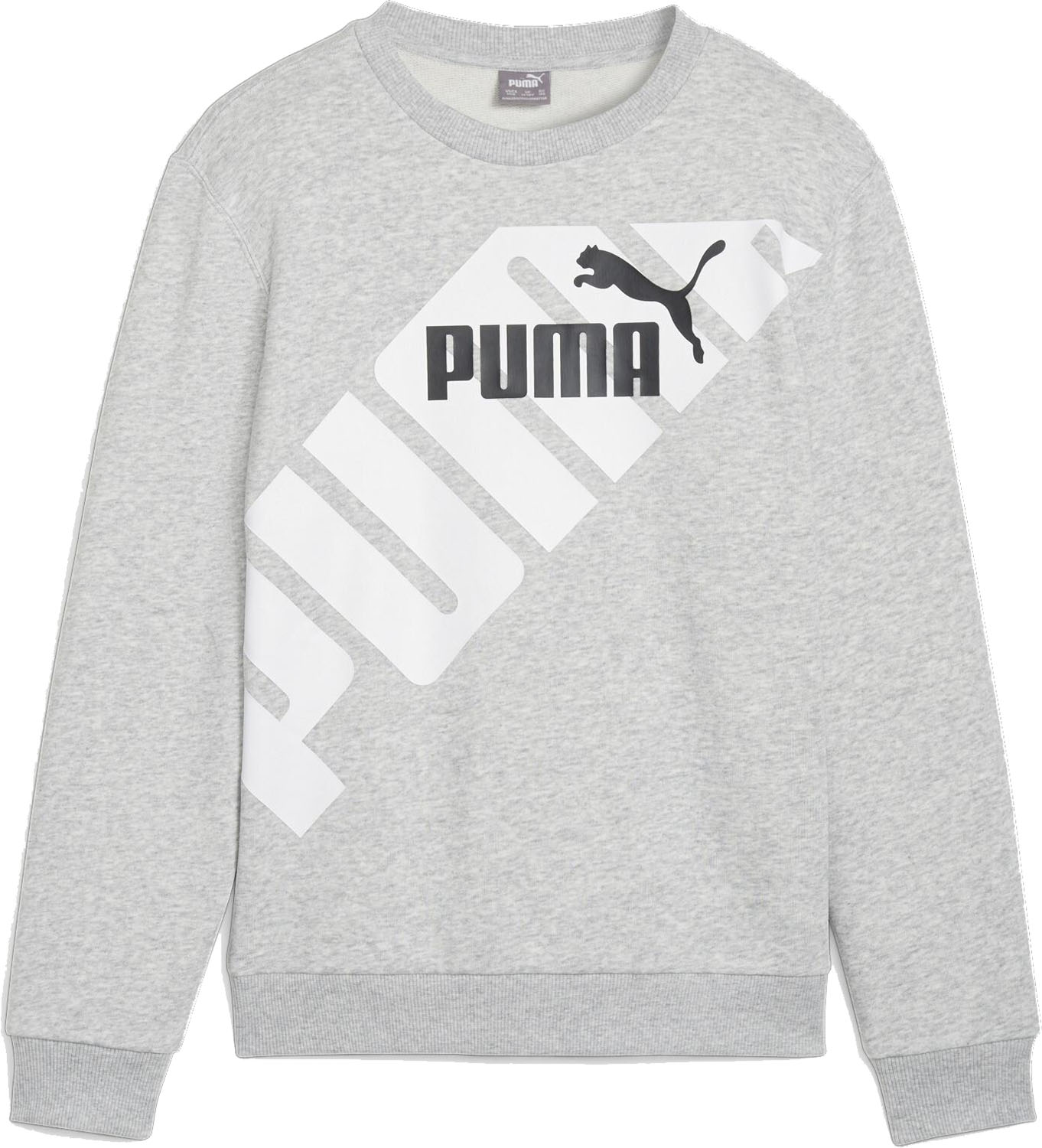 PUMA (プーマ)トレーニング スウェット・トレーナー PUMA POWER (プーマパワー) グラフィック クルー スウェット ジュニア・キッズ 子供用 ジョギング ランニング ジム 【ライトグレーヘザー(40)】 灰 681403 {SK}