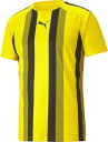 PUMA (プーマ) サッカー・フットサル ゲームシャツ・ユニフォーム TEAMLIGA (チームリーガ) ストライプ ゲームシャツ メンズ 男性用 部活 試合 練習 トレーニングウェア ウエア 【サイバーイエロー(07)】 黄 705152 {NP}