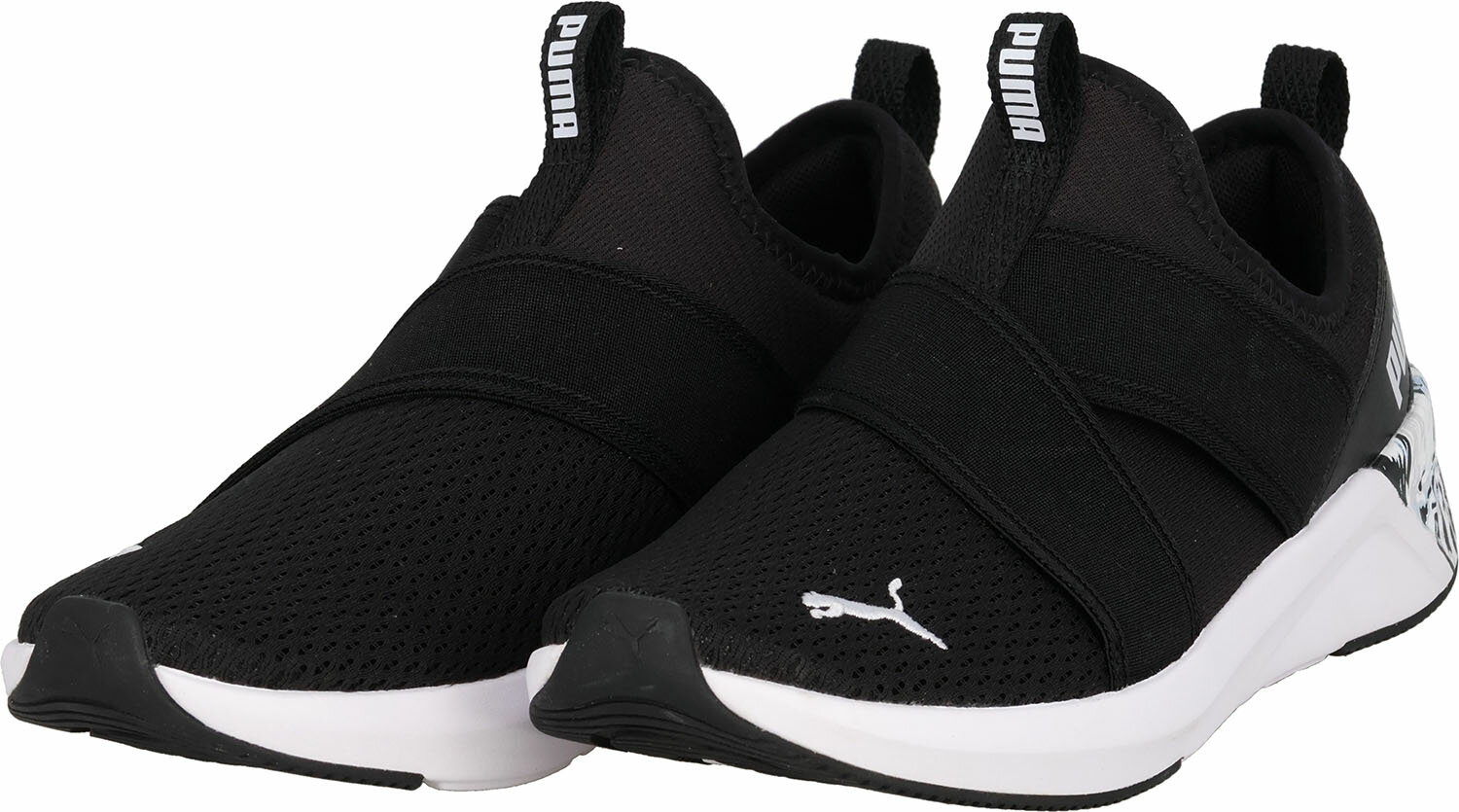 PUMA （プーマ） ウェルネス スニーカー SOFTRIDE ハルリー スリップオン M ウィメンズ 【ブラック/ホ..