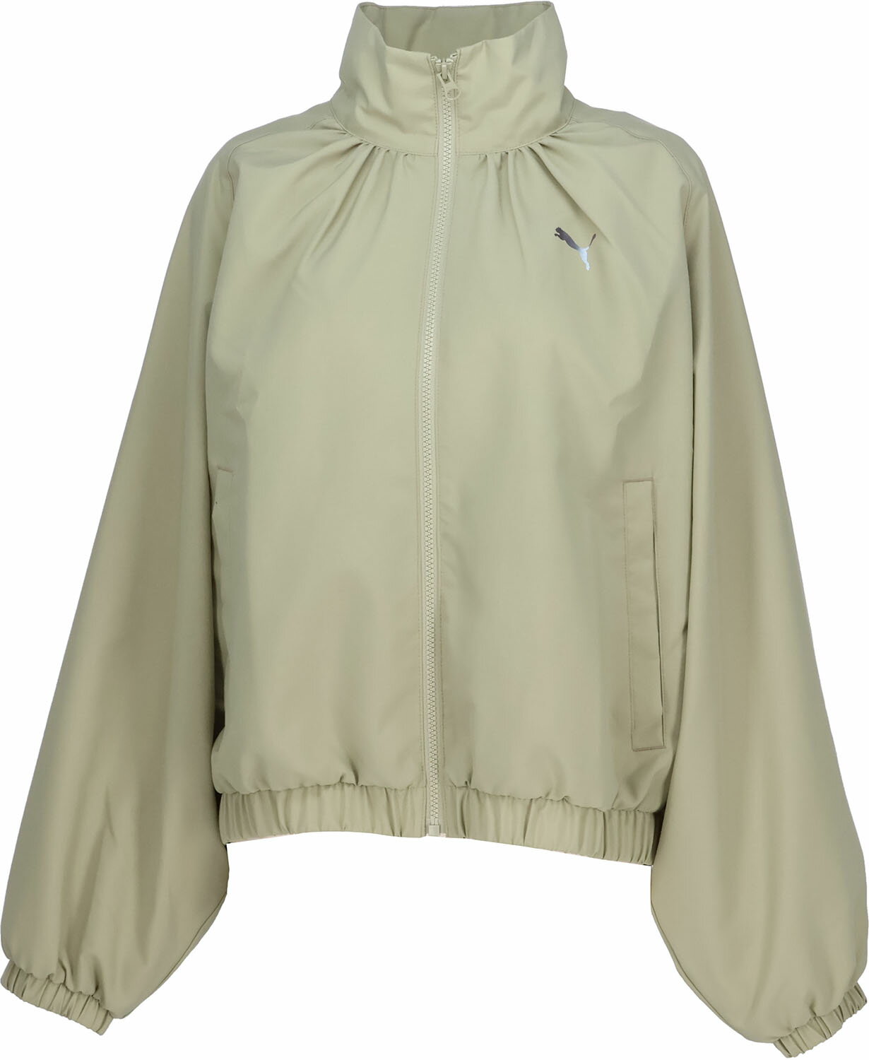 PUMA （プーマ） ウェルネス ウインドウェア TRN EDGE ウラメッシュライナー ウーブンJKT 【リュクスアーミー】 527989 82 ウインドブレーカー ジャケット レディース 女性用 カーキグリーン 緑 25Q3 {SK}