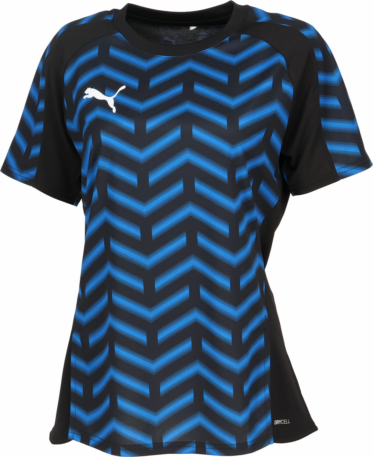 PUMA （プーマ） サッカー Tシャツ INDIVIBLAZE SSシャツ 【ブラック/ホワイト/ブルー】 660262 03 半袖Tシャツ ショートスリーブ レディース 女性用 ブラック 黒 白 青 25Q3 {NP}