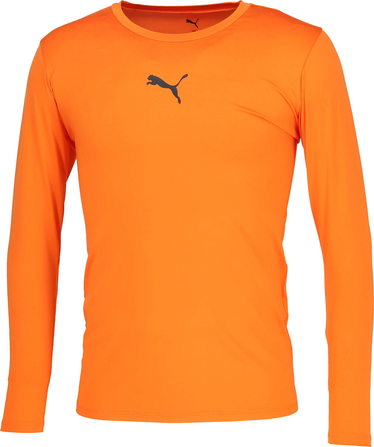 Футболка PUMA компрессионная с круглым вырезом, длинный рукав, оранжевый 660765 08 — мужская