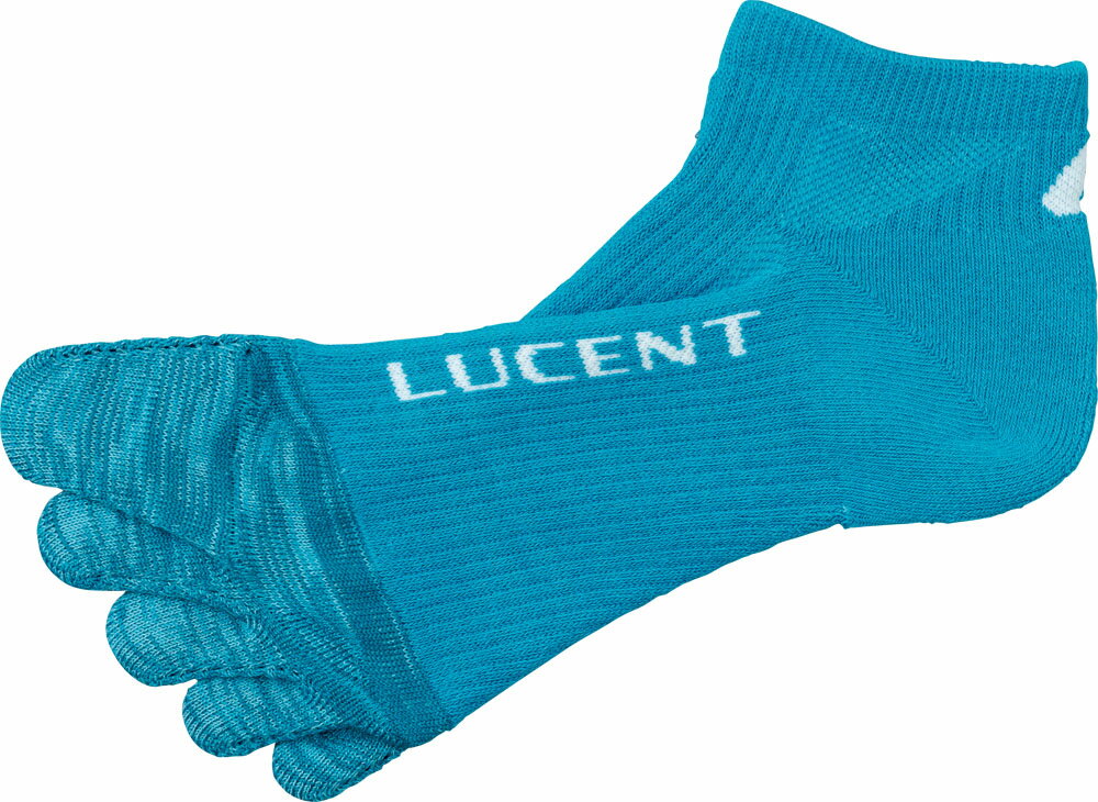 LUCENT（ルーセント） テニス ソックス・靴下 MEN'S 5本指ソックス ショート 【ターコイズ】 メンズ 男性用 XLN1997 青緑 19SS {NP}