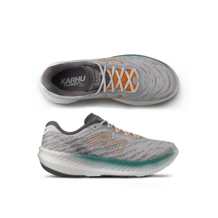 Seed（シード） KARHU （カルフ） 靴・シューズ スニーカー MEN'S FUSION （フュージョン） 4.0 【LUNAR ROCK / TURMERIC （ルナーロック/ターメリック）】 KH101015 ランニング 通勤 通学 滑りにくい メンズ 男性用 灰 橙 25 {SK}