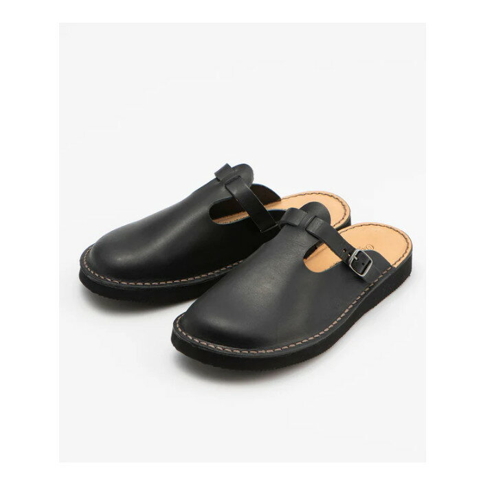 Seed（シード） organic handloom （オーガニックハンドルーム） 靴・シューズ サンダル GUDALUR （グダルール） 【ブラック】 OH004009 サボレザー 本革 ストラップ メンズ・レディース 男性用・女性用 黒 25 {SK}