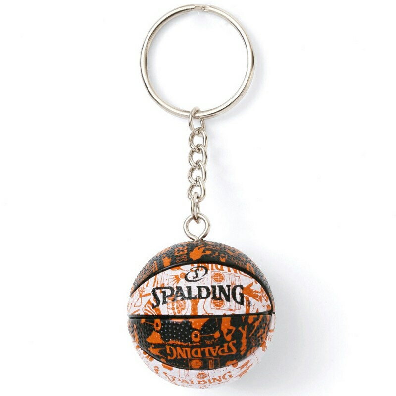 SPALDING（スポルディング） バスケットボール アクセサリー KEY CHAIN キーチェーン 【グラフィティオレンジ】 11-009GO キーホルダー 橙 2021 {SK}