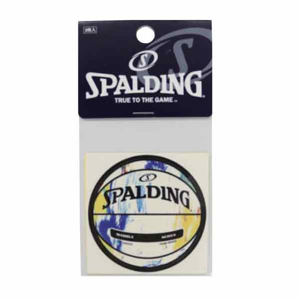 SPALDING（スポルディング） バスケットボール アクセサリー BALL STICKER ボールステッカー 2枚組 【マーブルマルチ】 14-001ML シール ボールの手触りを再現 白 2021 {NP}