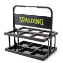 バスケットアクセサリー SPALDING（スポルディング） バスケットボール アクセサリー SQUEEZE BOTTLE RACK スクイズボトルラック 6個用 【ブラック】 15-006 持ち運び キャリーラック 折りたたみ可 黒 2021 {SK}