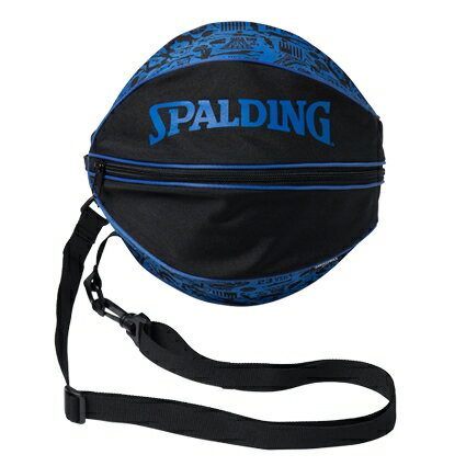 SPALDING（スポルディング） バスケットボール バック ショルダーバッグ BALL BAG GRAFFITI BLUE ボールバッグ 【グラフィティブルー】 49-001GB 1球収納 バックル付 接続可能 青 黒 2021 SK