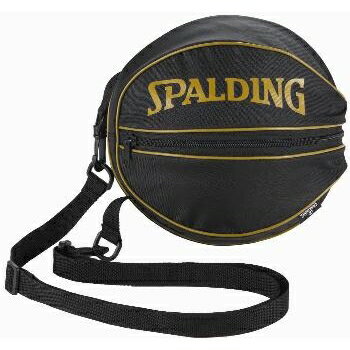 SPALDING（スポルディング） バスケットボール バック ショルダーバッグ BALL BAG GOLD ボールバッグ 【ゴールド】 49-001GD 1球収納 バックル付 接続可能 金 黒 BAGS 1300 {SK}