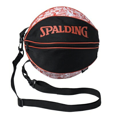 SPALDING（スポルディング） バスケットボール バック ショルダーバッグ BALL BAG ボールバッグ 【グラフィティオレンジ】 49-001GF 1球収納 バックル付 接続可能 橙 黒 2021 SK