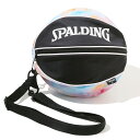 SPALDING（スポルディング） バスケットボール バック ショルダーバッグ BALL BAG TIE-DYE RAINBOW ボールバッグ 【タイダイレインボー】 49-001TD 1球収納 バックル付 接続可能 水 黒 2021 SK