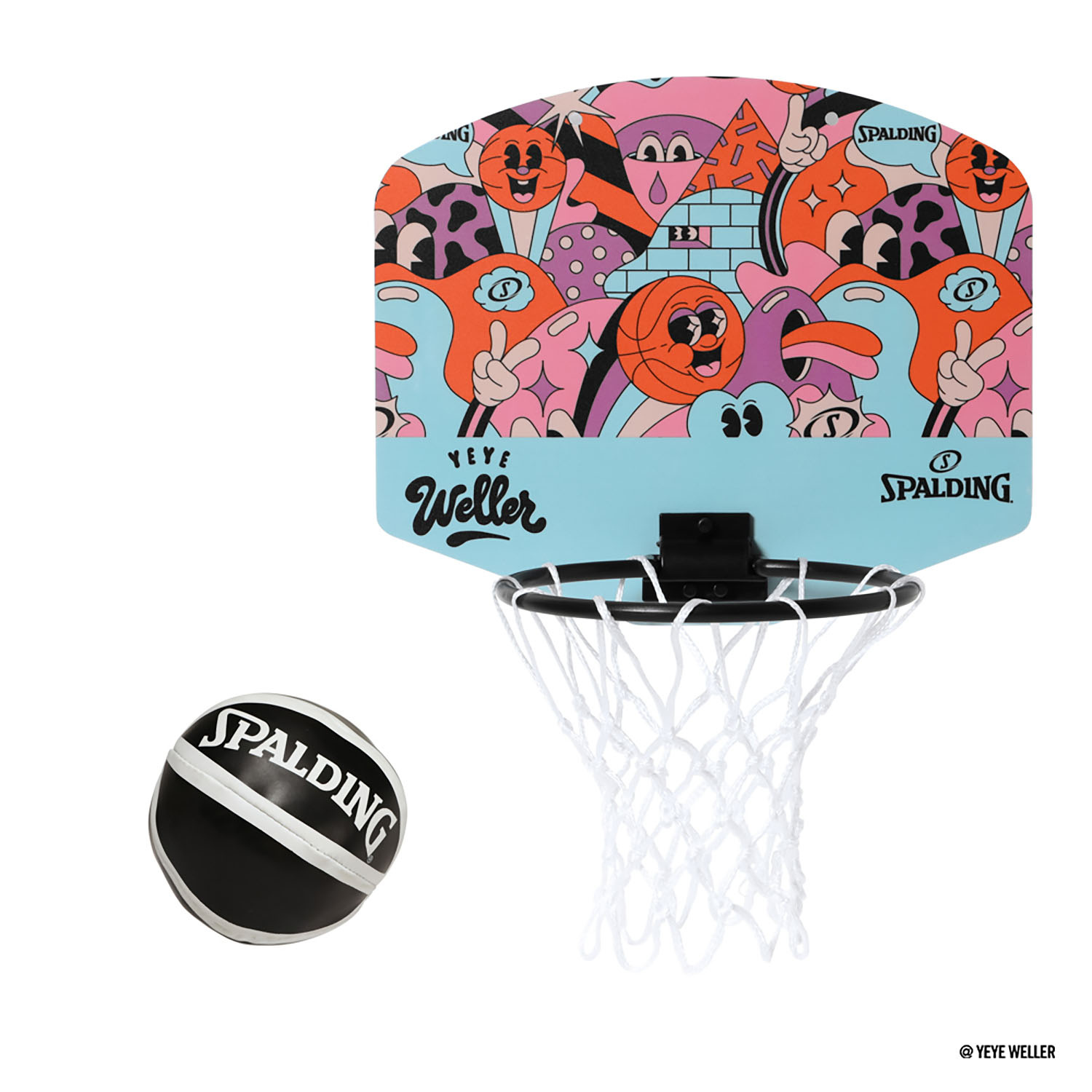 SPALDING （スポルディング） バスケットボール グッズ マイクロミニ イェイェ・ウェラー 【ブルー】 79-097J グッズ ボール・ゴールセット メンズ・レディース 男性用・女性用 スポルディング・ジャパン ブルー 26SS {SK}