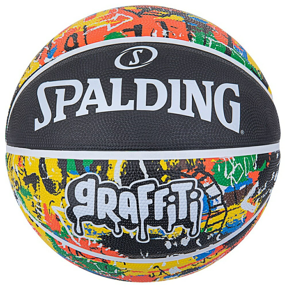 SPALDING（スポルディング） バスケットボール ボール GRAFFITI グラフィティ 5号球 【レインボー】 84-520J ジュニア 小学校用 ラバー 屋外 アウトドア 黄 21AW 2021 {SK}