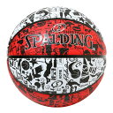 SPALDING(スポルディング) バスケットボール ボール GRAFFITI グラフィティ 6号球 【レッド/ホワイト】 84-530J レディース ユニセックス 女子一般用 3x3用 ラバー 屋外 アウトドア 白 赤 21AW 2021 {SK}(4)