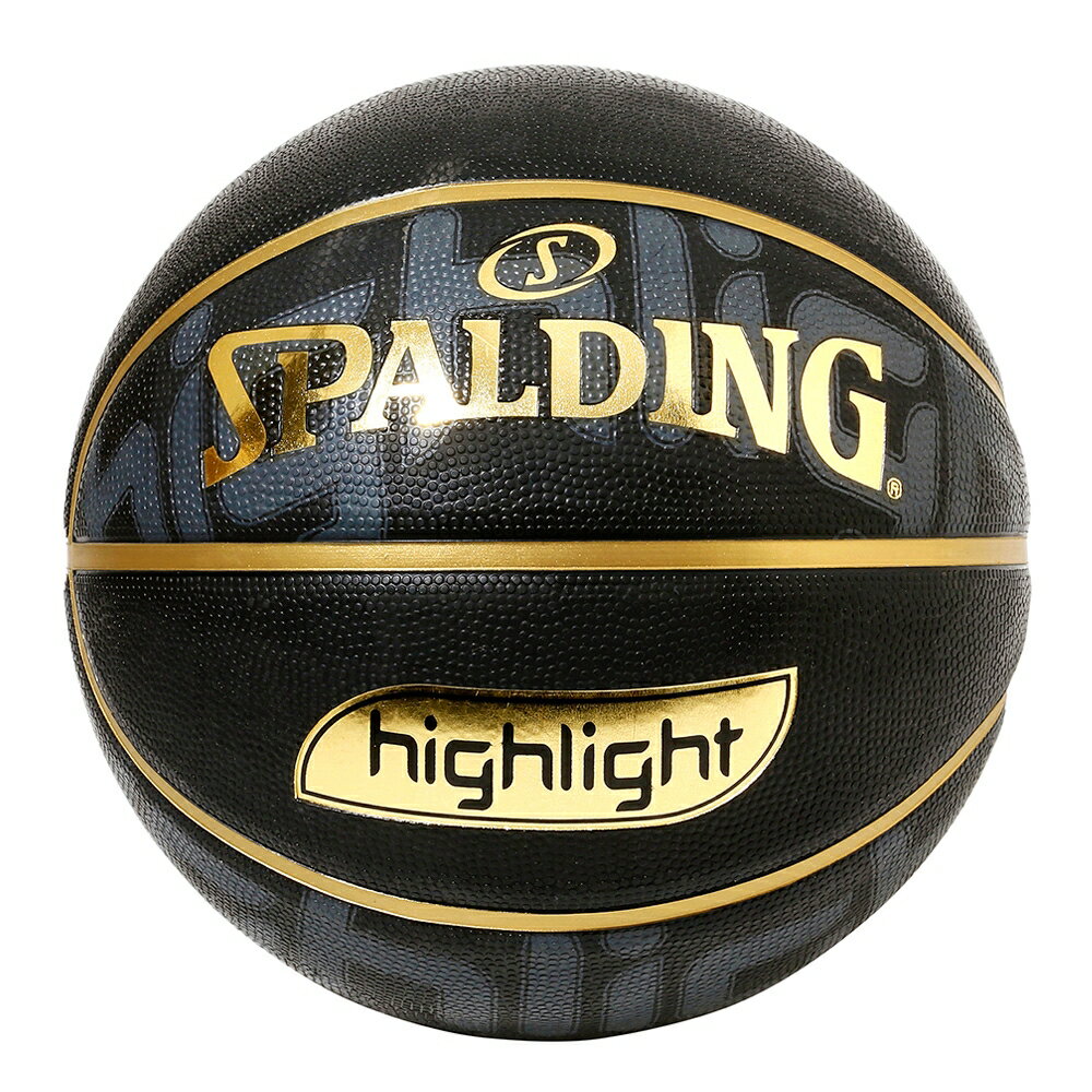SPALDING(スポルディング) バスケットボール ボール GOLD ゴールドハイライト 7号球 【ゴールド/ブラック】 84-538J メンズ ユニセックス 男子一般用 ラバー 屋外 アウトドア 黒 金 21AW 2021 {SK}