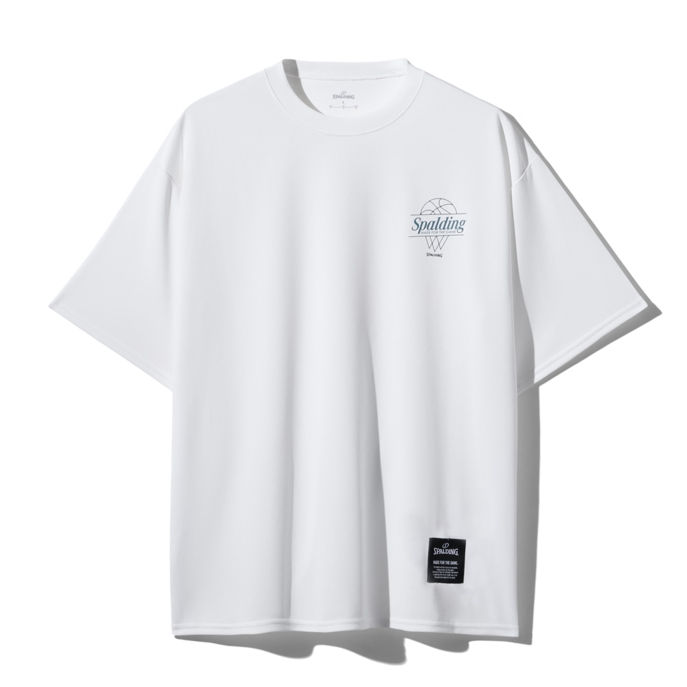 SPALDING （スポルディング） バスケットボール ウェア 服 Tシャツ スポルディング ミニ アイコン 【ホワイト】 SMT26012 2000 トップス ショートスリーブ 半袖 Tシャツ メンズ レディース 男性用 女性用 スポルディング・ジャパン シロ 白 2026 {NP}